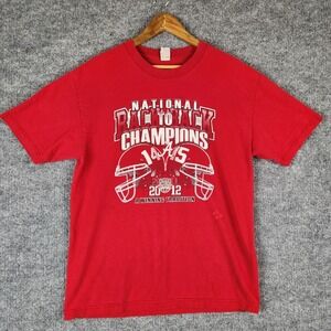 Alabama Crimson Tide T-Shirt National Champions 2012 Red Large Football